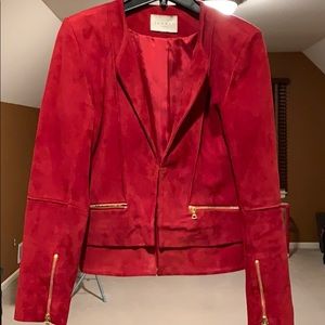 Red suede jacket